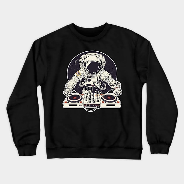 Astronaut DJ Crewneck Sweatshirt by NineBlack